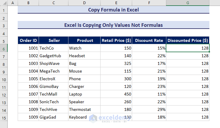 Copying only values not formulas problem
