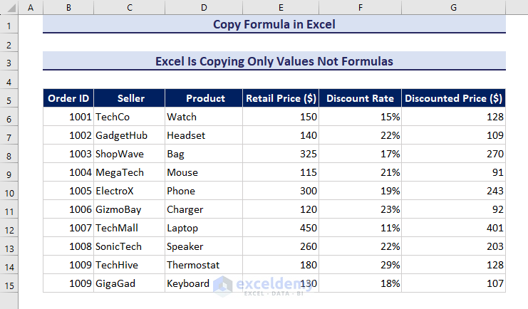 Excel is copying only values not formulas problem resolved