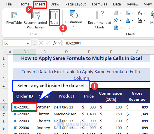 Create Excel Table