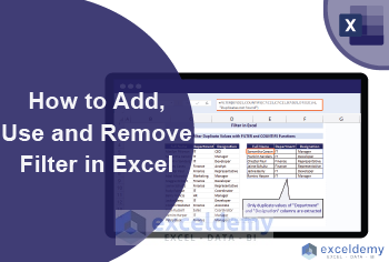 Guide to How to Add, Use and Remove Filter in Excel - ExcelDemy