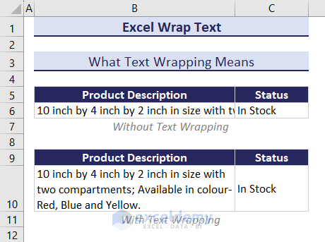 Text wrap meaning