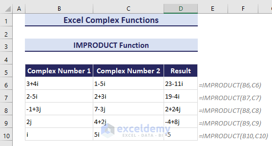 10-Using Excel IMPRODUCT function