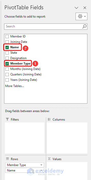 Outline Data Using PivotTable