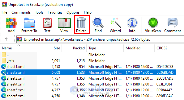 17-Deleting existing protected sheet