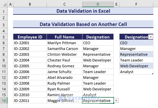  Data Validation from Another Table