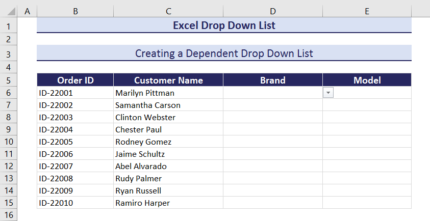 Output of Dependent Drop Down
