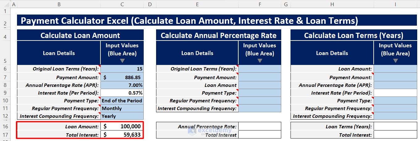 Calculated Loan Amount