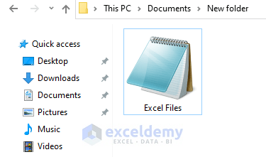 Excel file in a folder