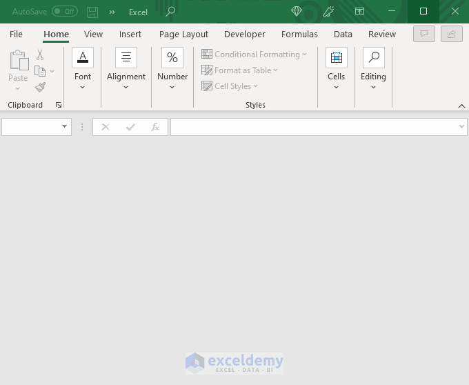Excel file open but not visible