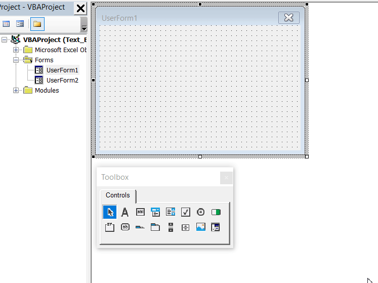 adding text box in userform