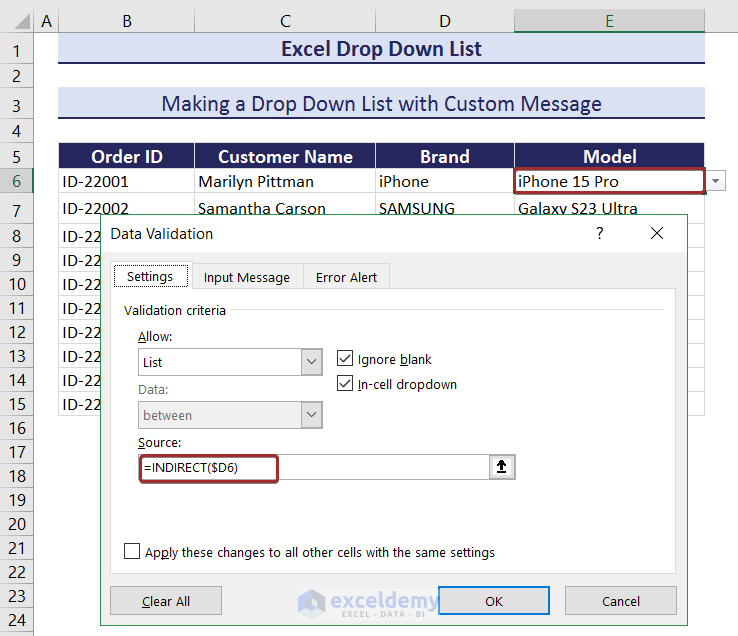 Created a Dependable Drop Down
