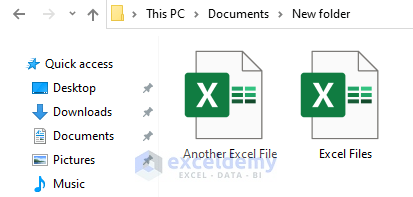 Keeping excel files in same folder
