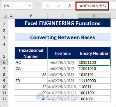 Converting Hexadecimal Number to Binary Number