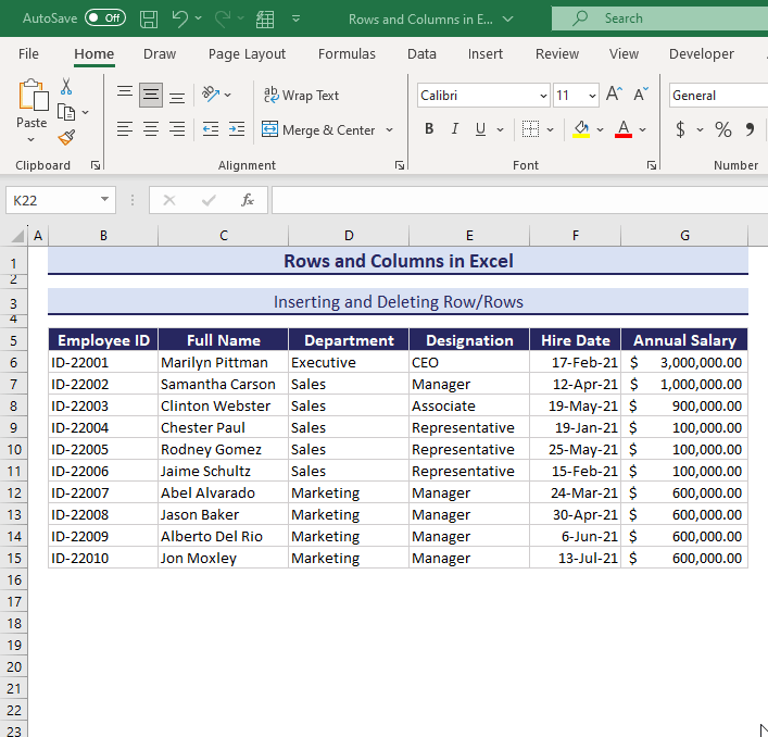 Deleting Multiple Rows