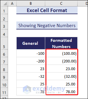 Formatted Negative Numbers