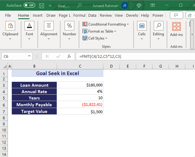 Overview of Goal Seek in Excel