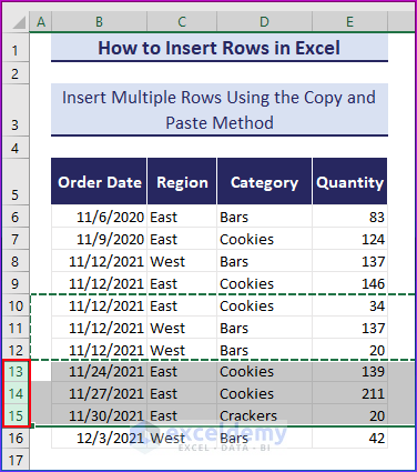 Select the same number of rows