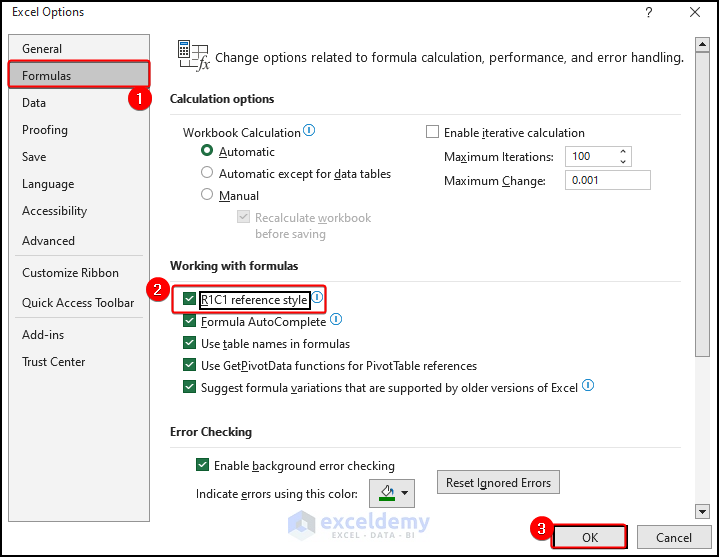 check reference style box