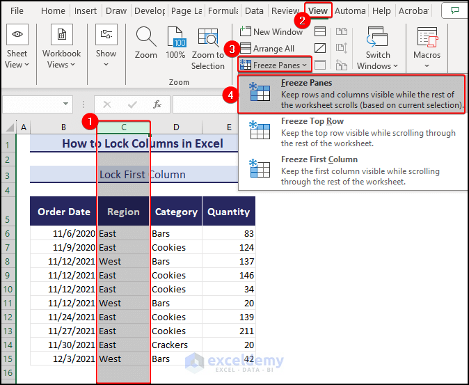 lock multiple columns