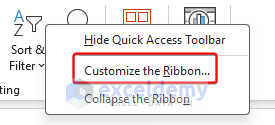 customize the ribbon