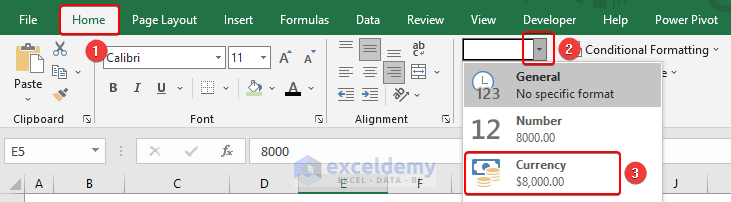 Using Currency Format