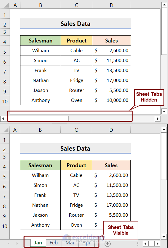 Excel Sheet Tabs Hidden behind Taskbar
