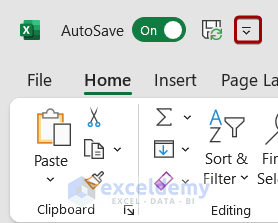 Showing Quick Access toolbar in Excel
