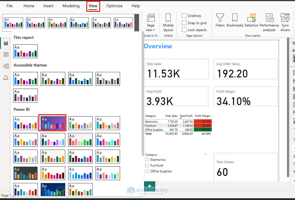 Customizing the Look & Feel of Reports in Power BI
