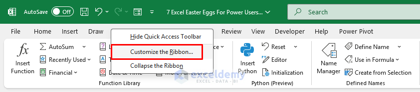7 Excel Easter Eggs For Power Users