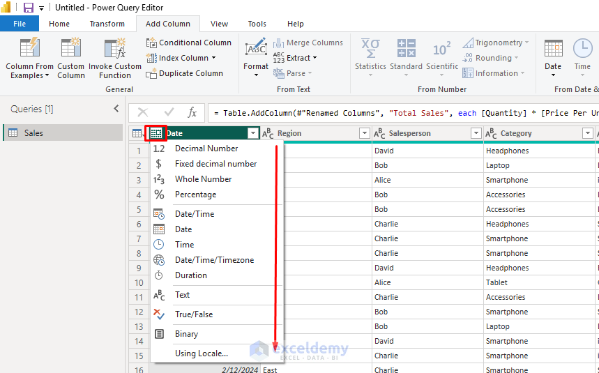Importing and Transforming Excel Data in Power BI