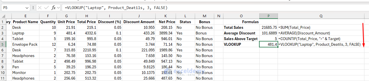 How to Use Named Ranges in Formulas
