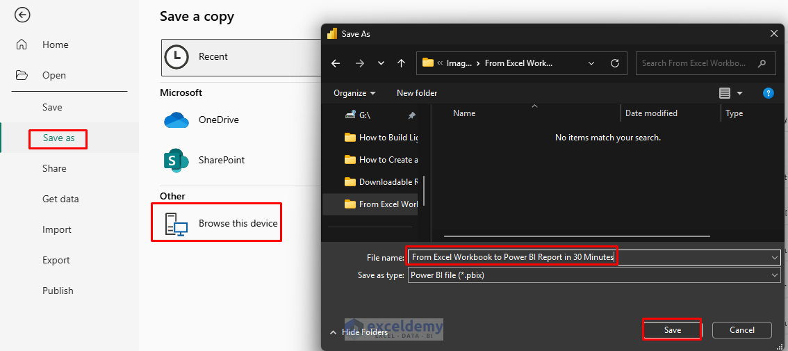 From Excel Workbook to Power BI Report in 30 Minutes