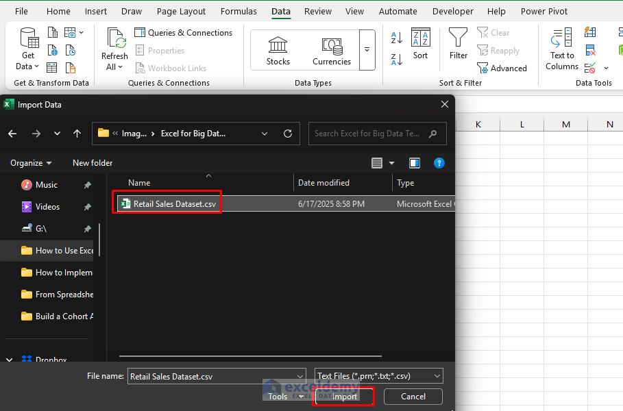 Excel for Big Data: Techniques for Handling and Analyzing Massive Datasets