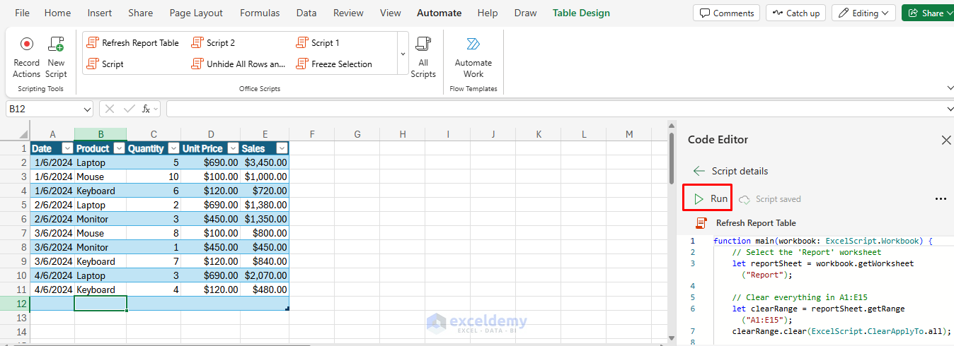 Harnessing Office Scripts: Automating Workflows in Excel Online