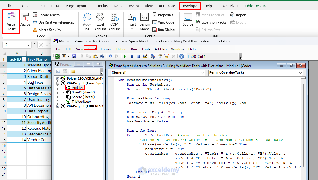 From Spreadsheets to Solutions: Building Workflow Tools with Excel