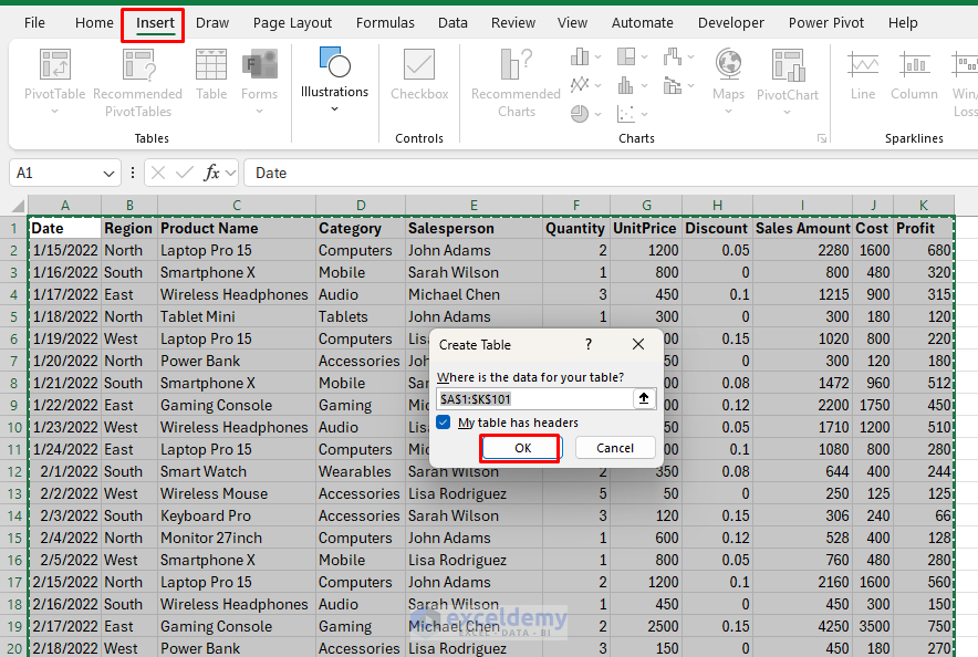 Your First Power BI Report Using Excel Tables as Your Data Source