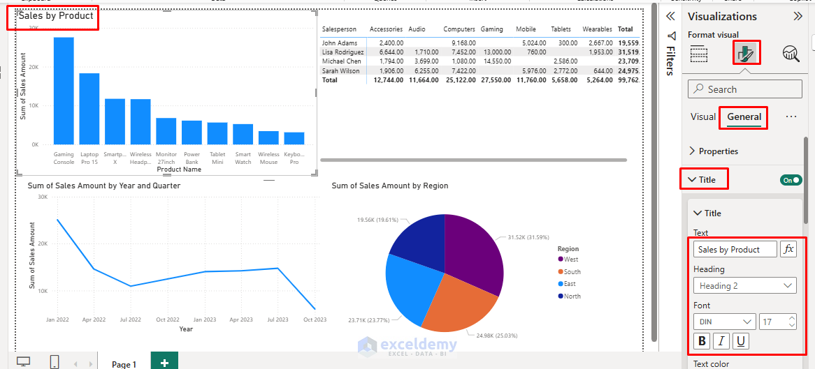 Your First Power BI Report Using Excel Tables as Your Data Source