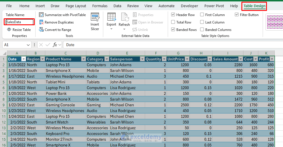 Your First Power BI Report Using Excel Tables as Your Data Source