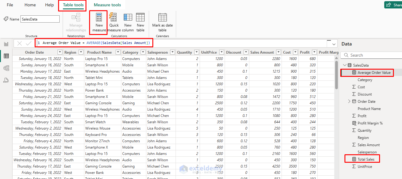 Your First Power BI Report Using Excel Tables as Your Data Source