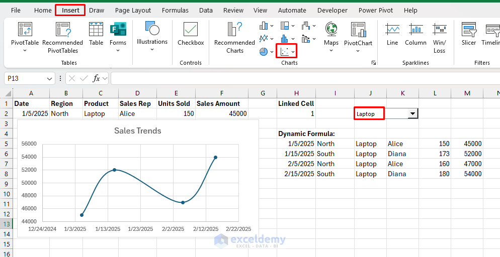 Dynamic Data Visualizations: Creating Interactive, Real-Time Charts in Excel