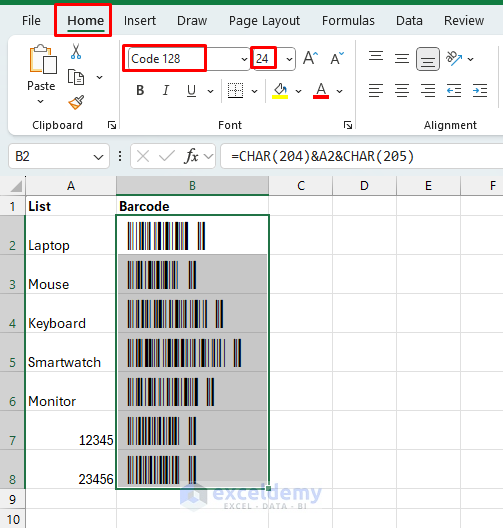How to Use Excel as a Barcode Generator Without Add-ins