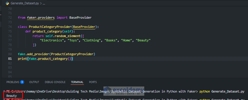 Synthetic Dataset Generation in Python with Faker