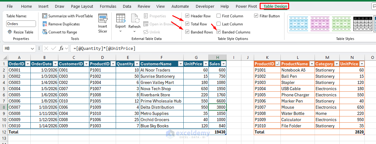 10. How to Create Multiple Tables in the Same Sheet