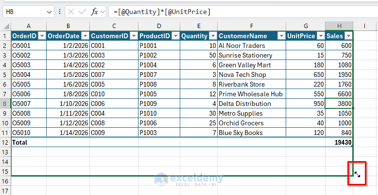 12. How to Create Multiple Tables in the Same Sheet