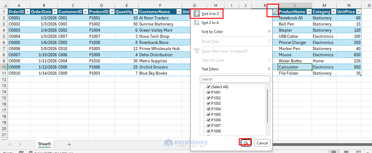 7. How to Create Multiple Tables in the Same Sheet