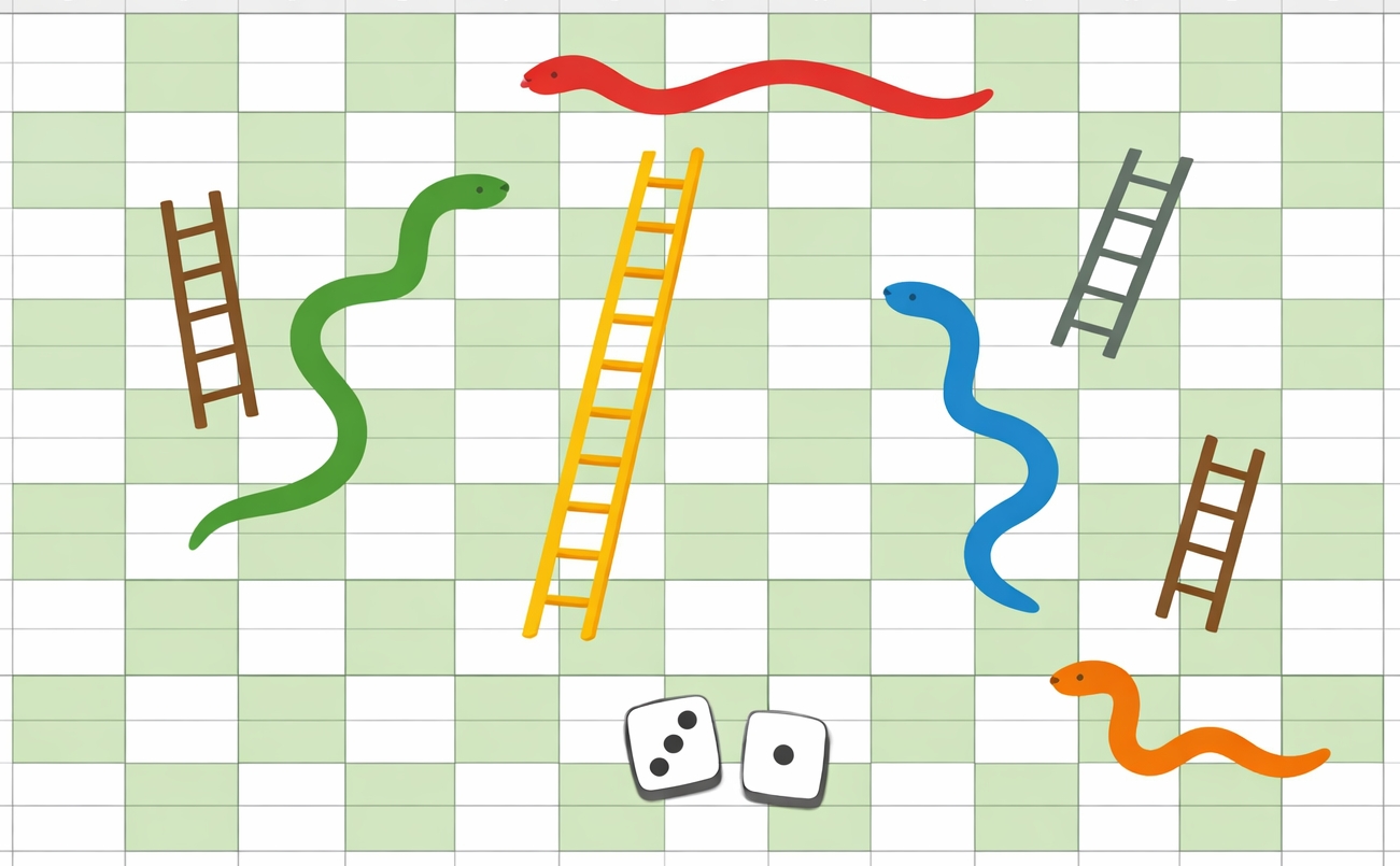 exl snake ladders excel