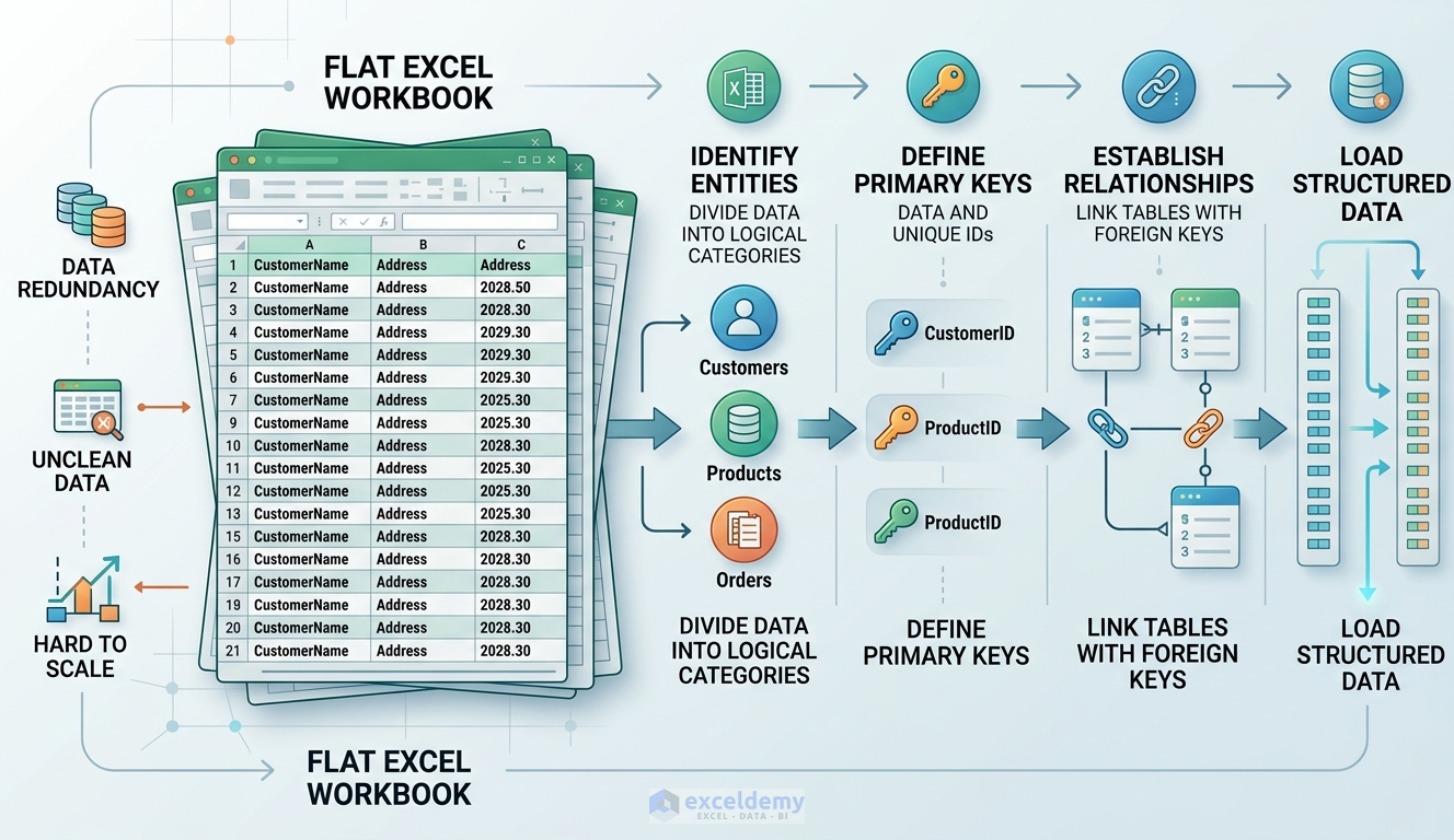 kdn from flat files to relational power