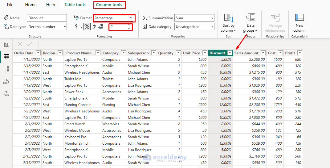 10. How to Format Currency and Percentages in a Power BI Visual 10. How to Format Currency and Percentages in a Power BI Visual