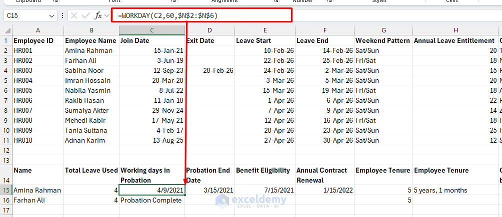 12. 7 Excel Functions for Effective Human Resources Management