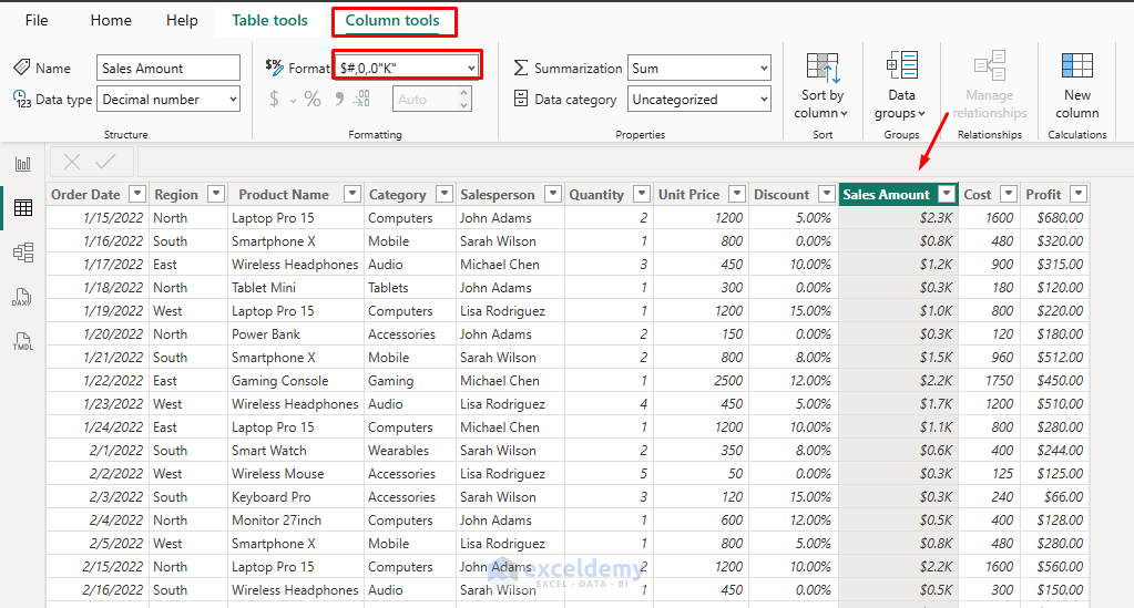 12. How to Format Currency and Percentages in a Power BI Visual 12. How to Format Currency and Percentages in a Power BI Visual